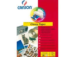 Papel Photo Glossy CANSON 180g, 81/2X11"