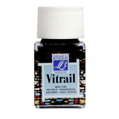 Pintura para vitral LEFRANC celeste 50ml