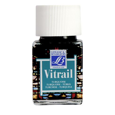 Pintura para vitral LEFRANC turquesa 50ml