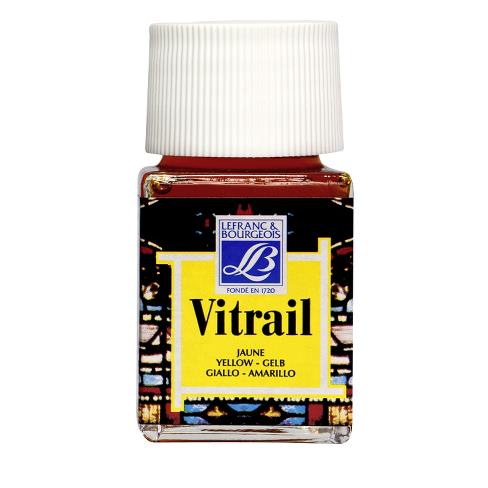 Pintura para vitral LEFRANC amarillo 50ml