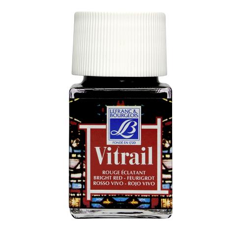 Pintura para vitral LEFRANC rojo vivo  50ml