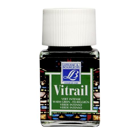 Pintura para vitral LEFRANC verde intenso 50ml