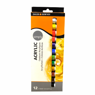 Acrílico SIMPLY, set de 12 tubos de 12ml