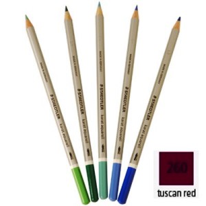 Lápiz acuarelable STAEDTLER rojo toscano