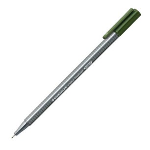 Rotulador TRIPLUS Fineliner verde tierra