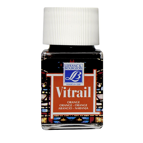 Pintura para vitral LEFRANC naranja 50ml