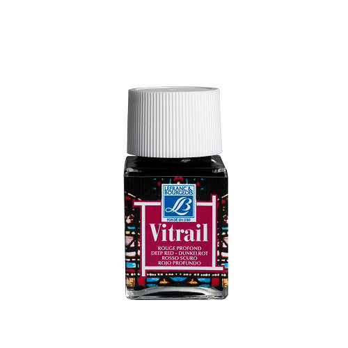 Pintura para vitral LEFRANC rojo profundo 50ml