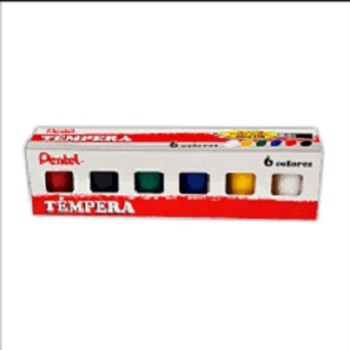 Témpera escolar PENTEL, set de 6