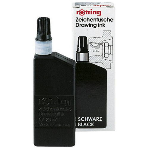 Tinta china ROTRING negra, frasco 23ml