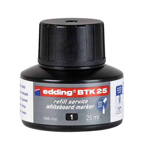 Tinta p/pizarra EDDING, fco. 25 ml negra