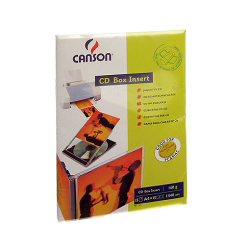 Carátulas para caja de CD/DVD CANSON