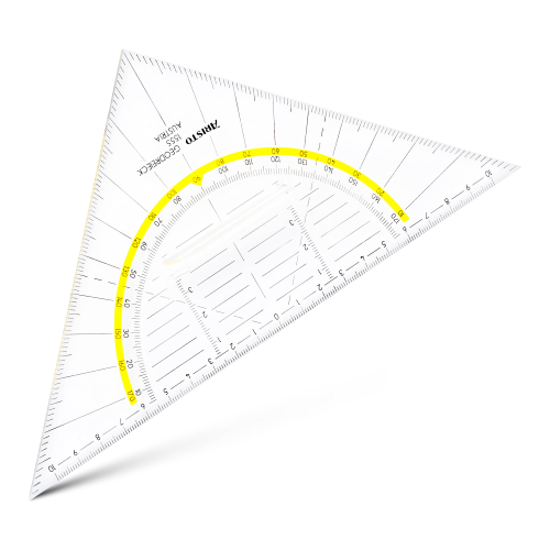 Escuadra de geometría ARISTO 22.5cm + asa