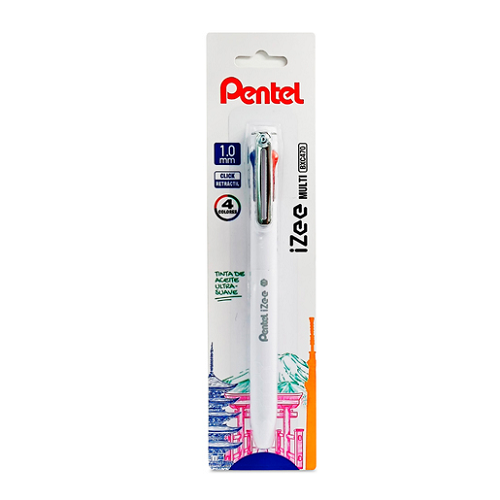 Bolígrafo PENTEL iZEE de 4 colores blanco